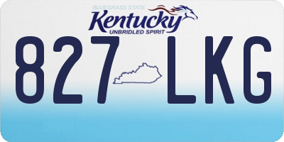 KY license plate 827LKG