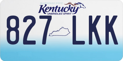 KY license plate 827LKK