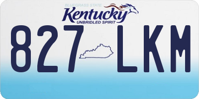 KY license plate 827LKM