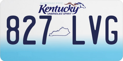 KY license plate 827LVG