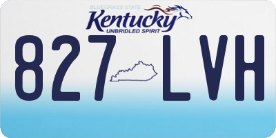 KY license plate 827LVH