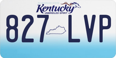 KY license plate 827LVP