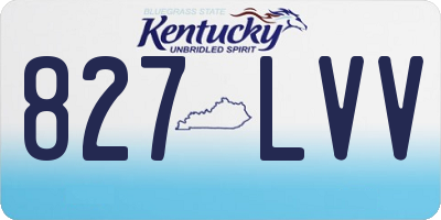 KY license plate 827LVV