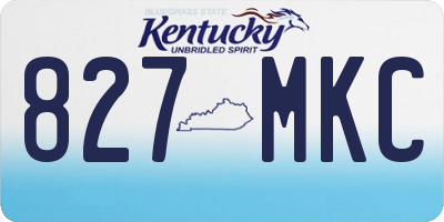 KY license plate 827MKC