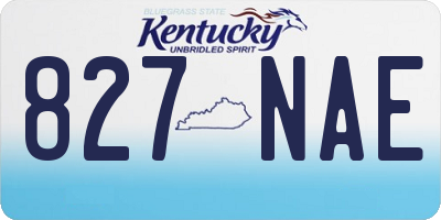 KY license plate 827NAE