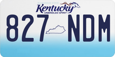 KY license plate 827NDM