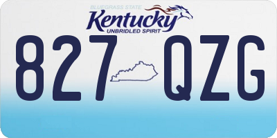 KY license plate 827QZG