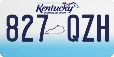 KY license plate 827QZH