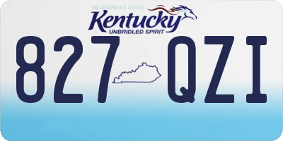KY license plate 827QZI