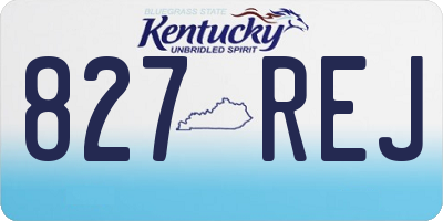 KY license plate 827REJ