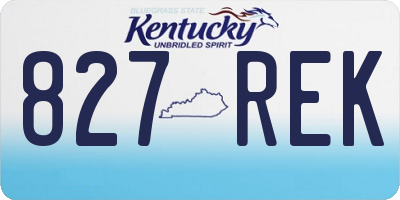 KY license plate 827REK
