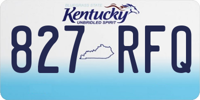 KY license plate 827RFQ