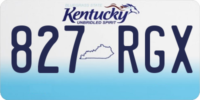 KY license plate 827RGX