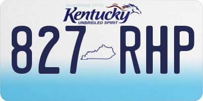 KY license plate 827RHP