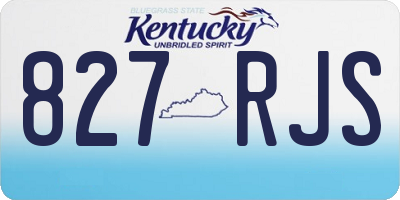 KY license plate 827RJS