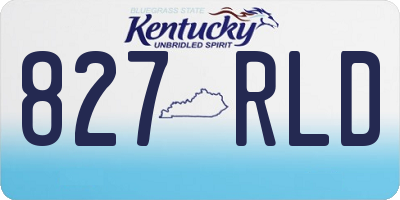 KY license plate 827RLD