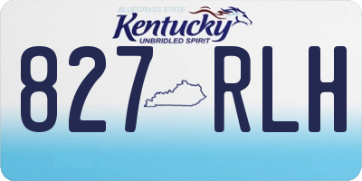 KY license plate 827RLH