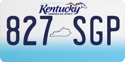 KY license plate 827SGP