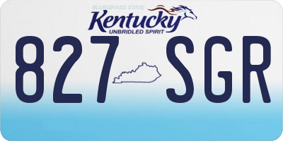 KY license plate 827SGR