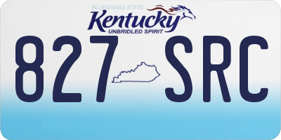 KY license plate 827SRC