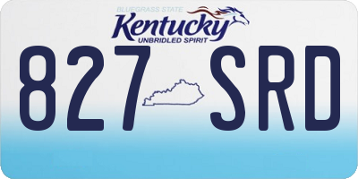 KY license plate 827SRD