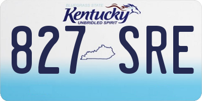 KY license plate 827SRE