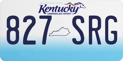 KY license plate 827SRG