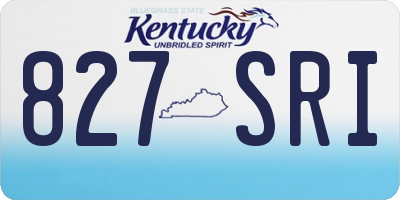 KY license plate 827SRI