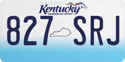 KY license plate 827SRJ
