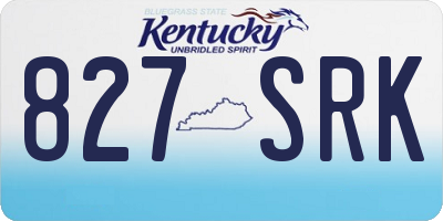 KY license plate 827SRK