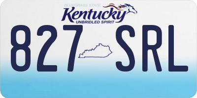 KY license plate 827SRL
