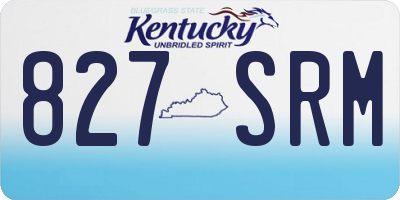 KY license plate 827SRM