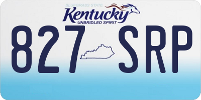 KY license plate 827SRP