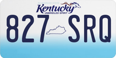 KY license plate 827SRQ