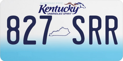 KY license plate 827SRR