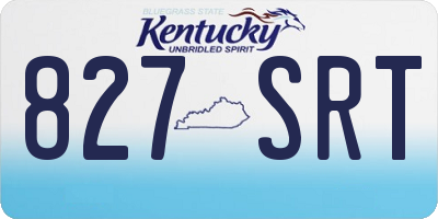 KY license plate 827SRT