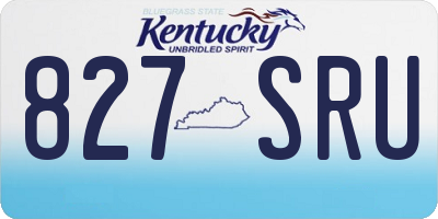 KY license plate 827SRU
