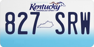 KY license plate 827SRW