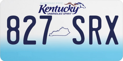 KY license plate 827SRX