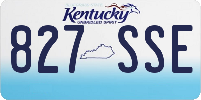 KY license plate 827SSE