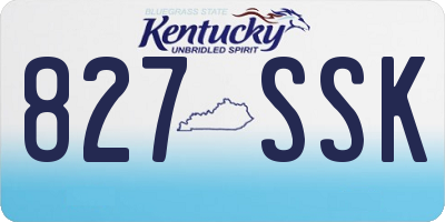 KY license plate 827SSK
