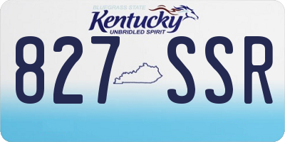 KY license plate 827SSR