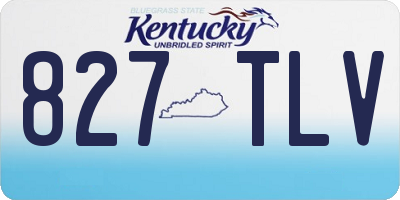 KY license plate 827TLV