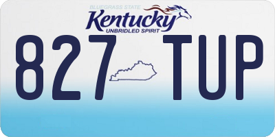 KY license plate 827TUP