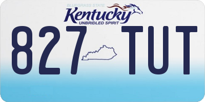 KY license plate 827TUT