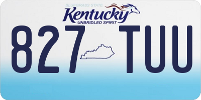 KY license plate 827TUU