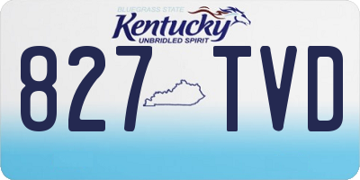 KY license plate 827TVD