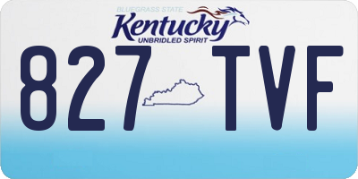 KY license plate 827TVF
