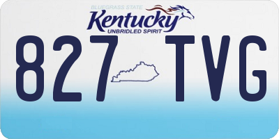 KY license plate 827TVG