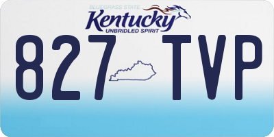 KY license plate 827TVP